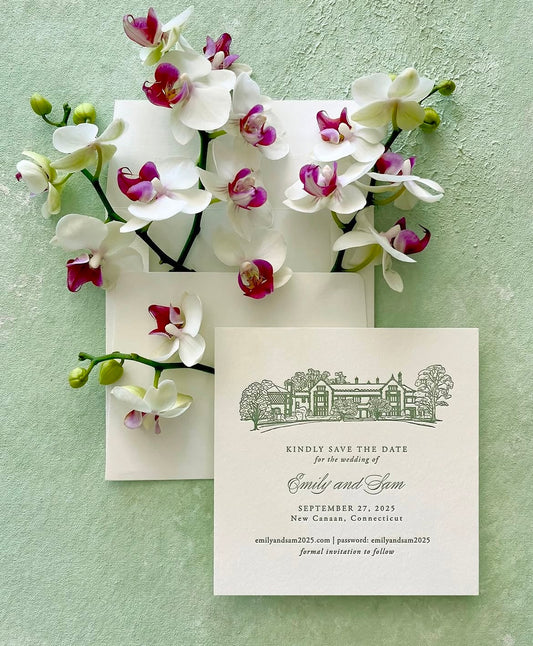 Hand painted, rollable styling mat for wedding photography|Light green