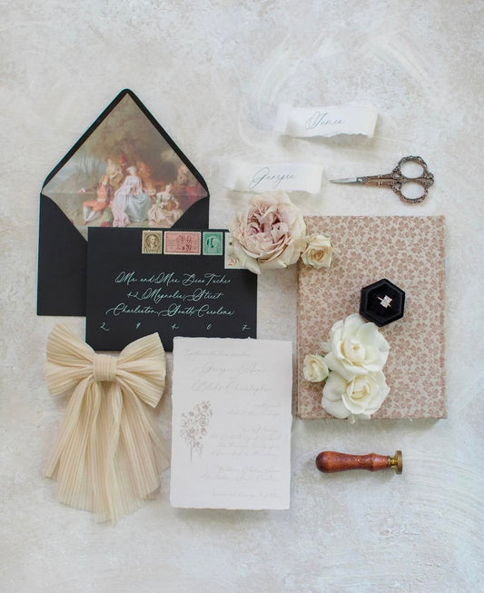 LIMITED EDITION- Hand painted, rollable styling mat for wedding photography|marbled beige