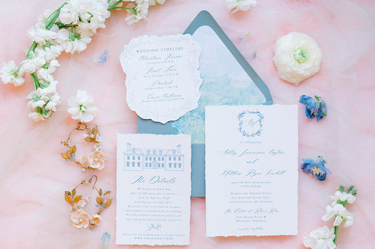 Hand painted, rollable styling mat for wedding photography|Coral