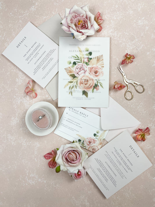 Hand painted, rollable styling mat for wedding photography|neutral blush