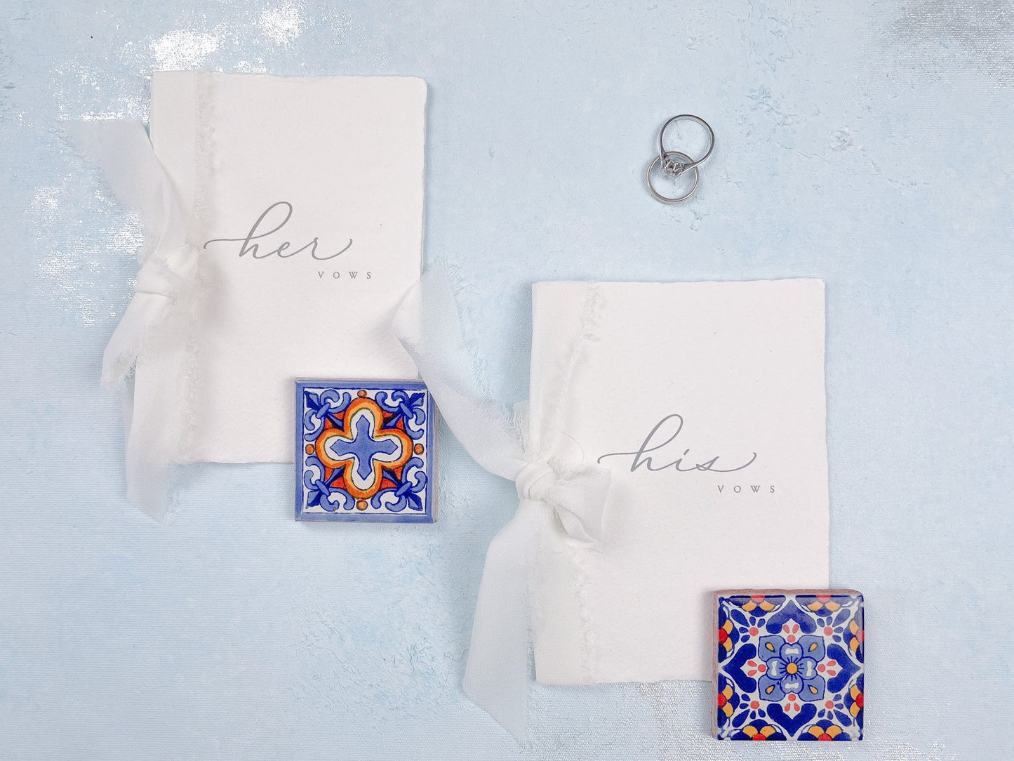 baby blue handprinted mat