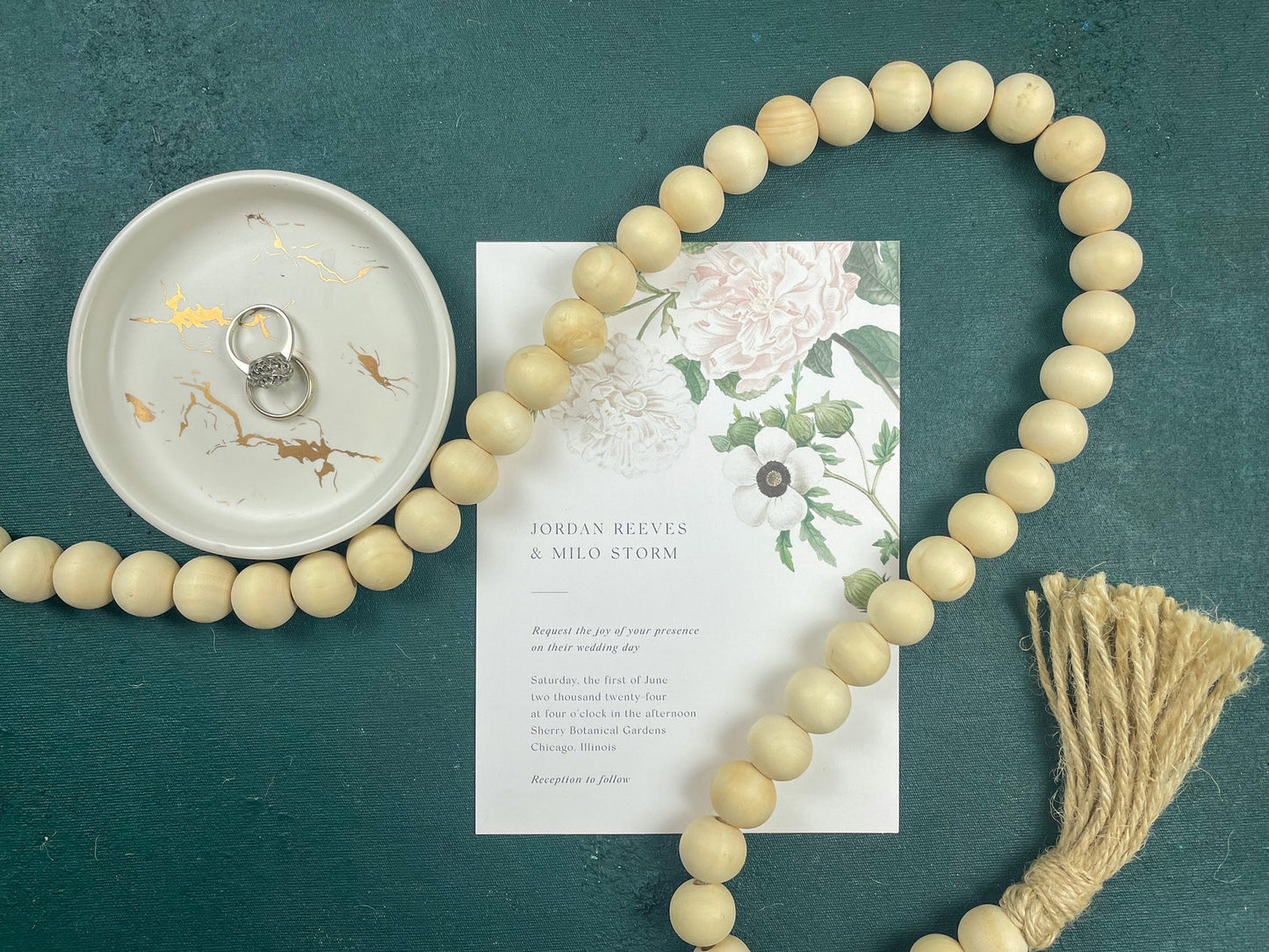 dark green wedding backdrop