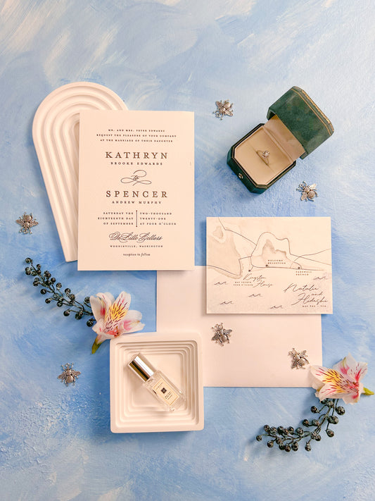 Hand painted, rollable styling mat for wedding photography|Sky Blue