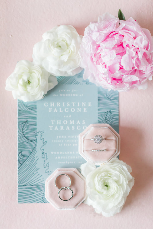 Hand painted, rollable styling mat for wedding photography|neutral pink