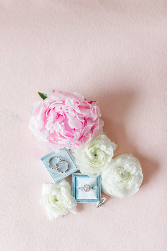 Hand painted, rollable styling mat for wedding photography|neutral pink