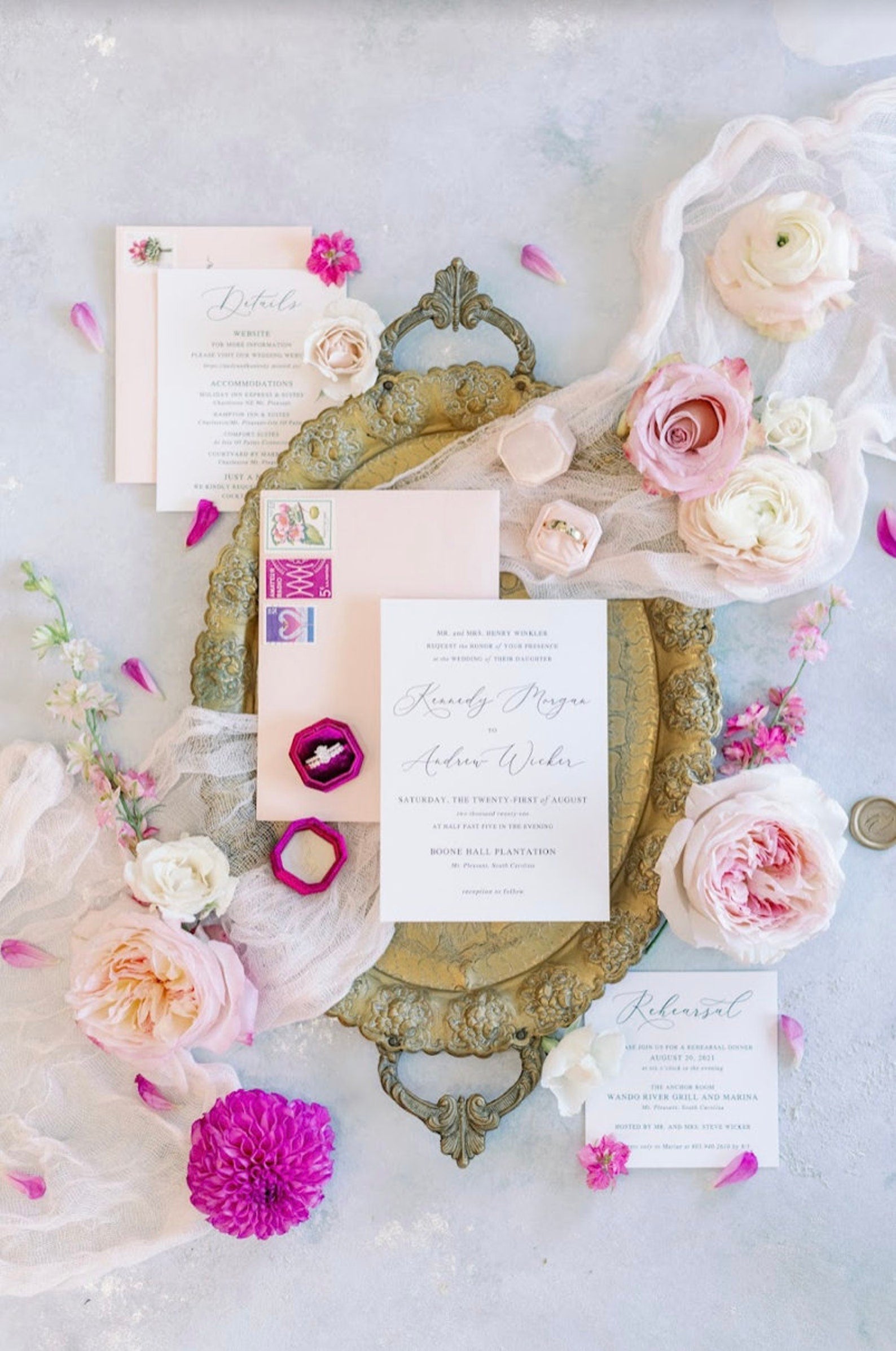 Hand painted, rollable styling mat for wedding photography|blue/gray ...